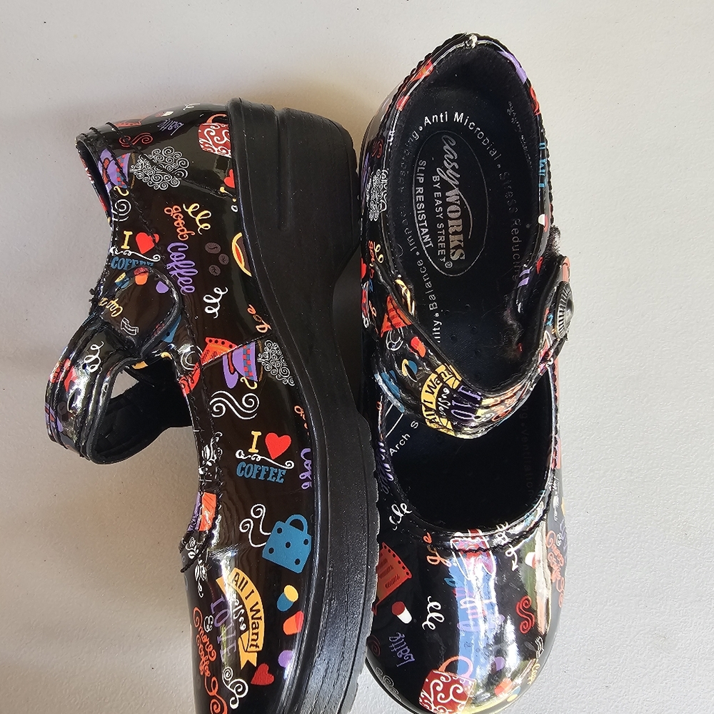 Easy Works Marjane‎ Slip Resistant Hot Coffee Black Work Shoes Sz 6M - Picture 6 of 6